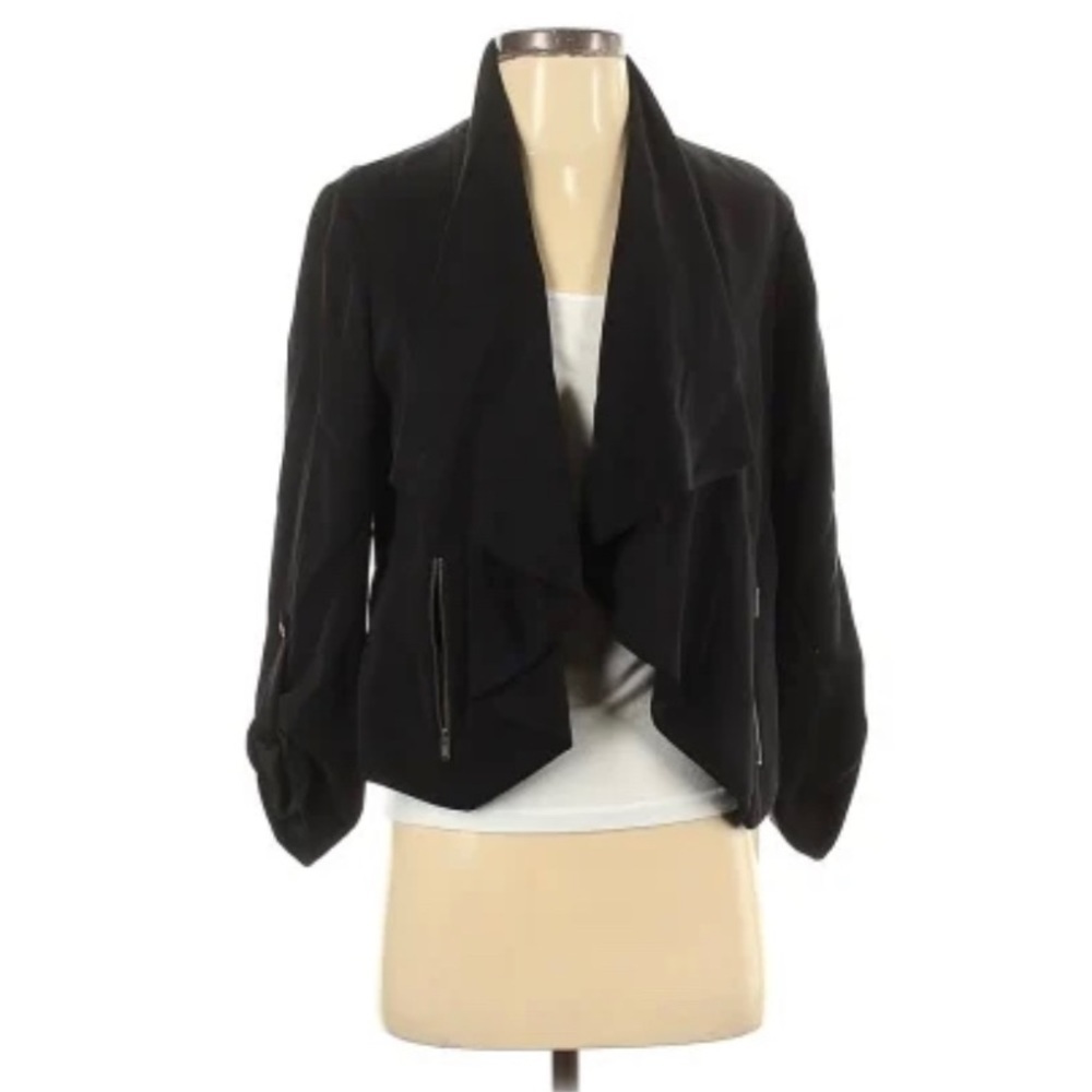 ✨HP✨ Anthropologie Cartonnier Blazer Black with zipper pockets small